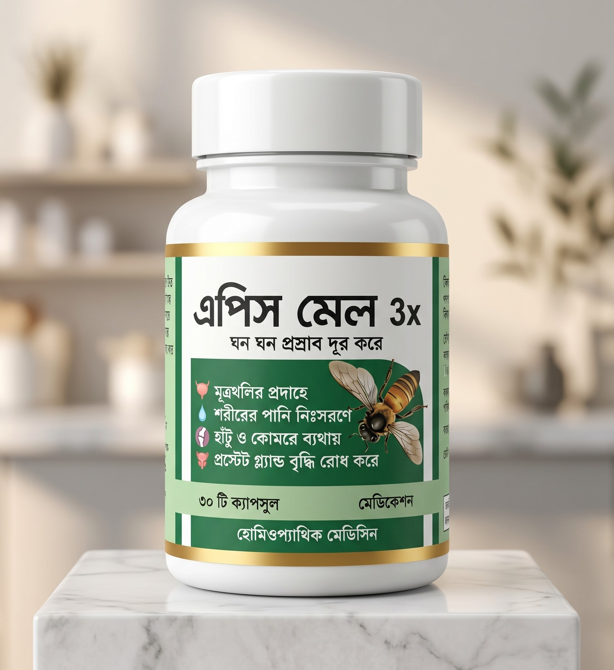 এপিস মেল ৩x (Apis Mel 3x / Apis Mellifica 3x)